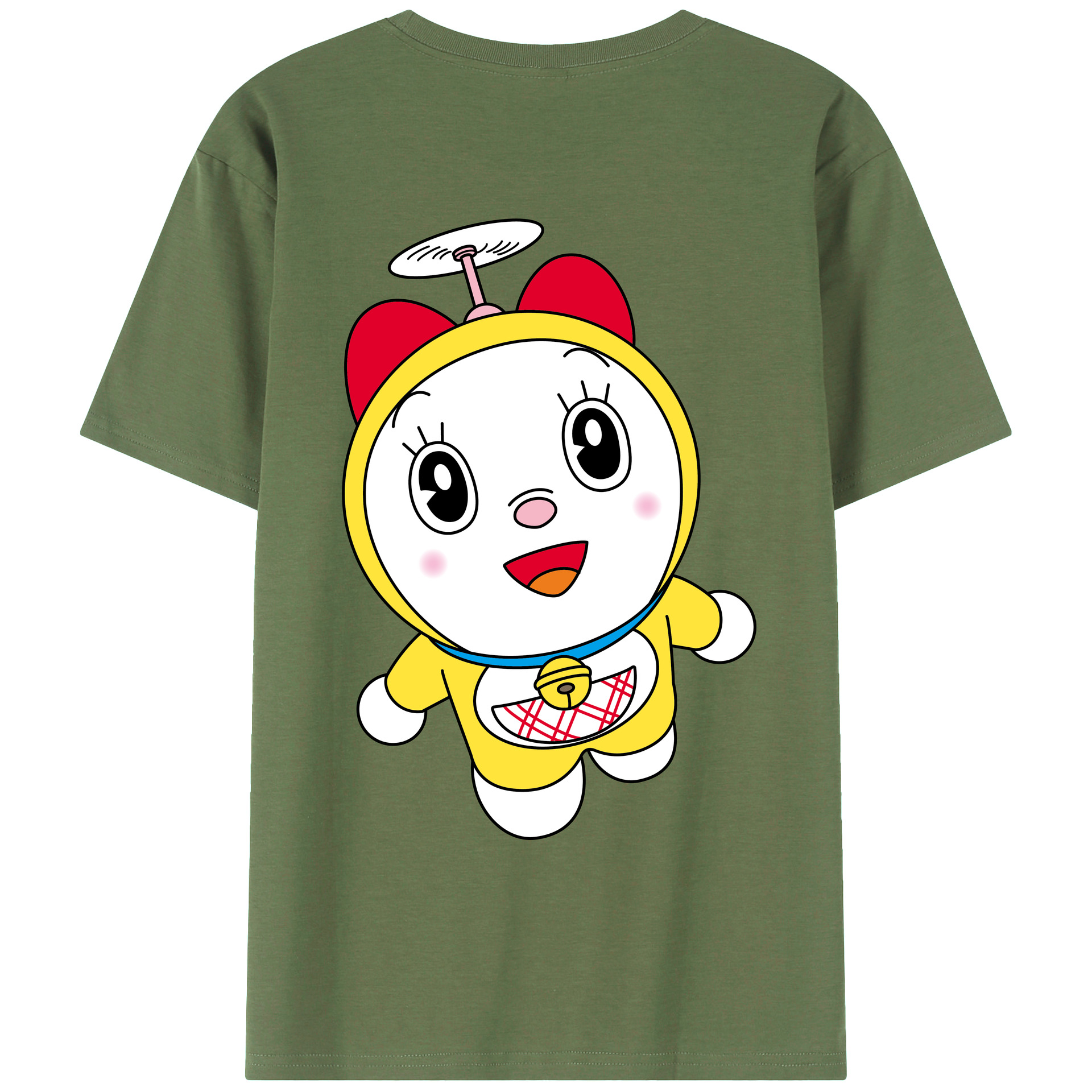 （画像用） ドラえもん ドラミ Doraemon Dorami 綿100％ メンズ半袖Tシャツ（バックプリント） 通気性